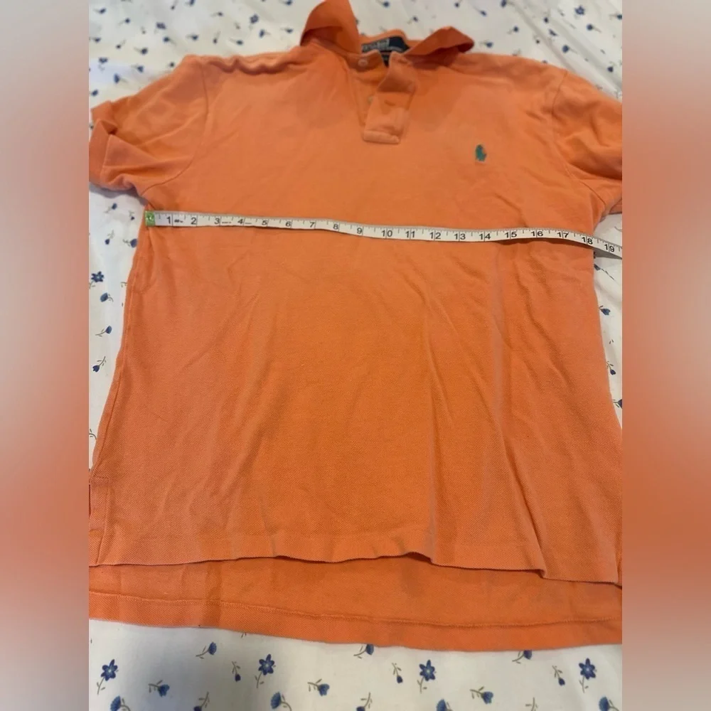 Vintage 90s Mens Size: M Classic Cotton Polo Ralph Lauren Shirt Orange